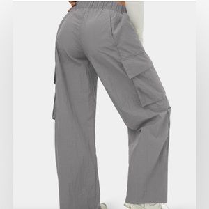 NWT Halara Button Zipper Side Pocket Wide Leg Casual Cargo Pants Size S (4-6)